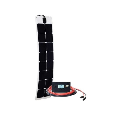 GO POWER! Monocrystalline Solar Panel Kit, 55 W, 17.5V DC, 2.88 A, Solar Branch Connector 82852